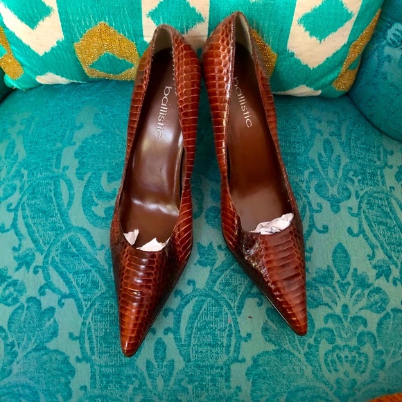 Ballistic Excellent Condition Alligator Brown Heel - Picture 1 of 5